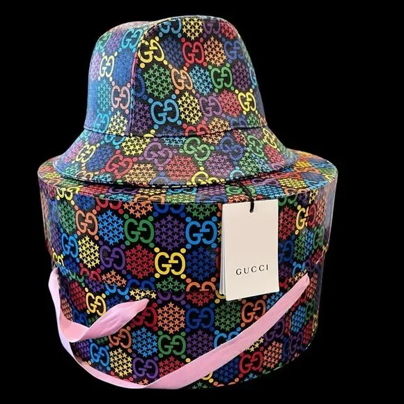 GucciGG Psychedelic Bucket Hat w/ Tags